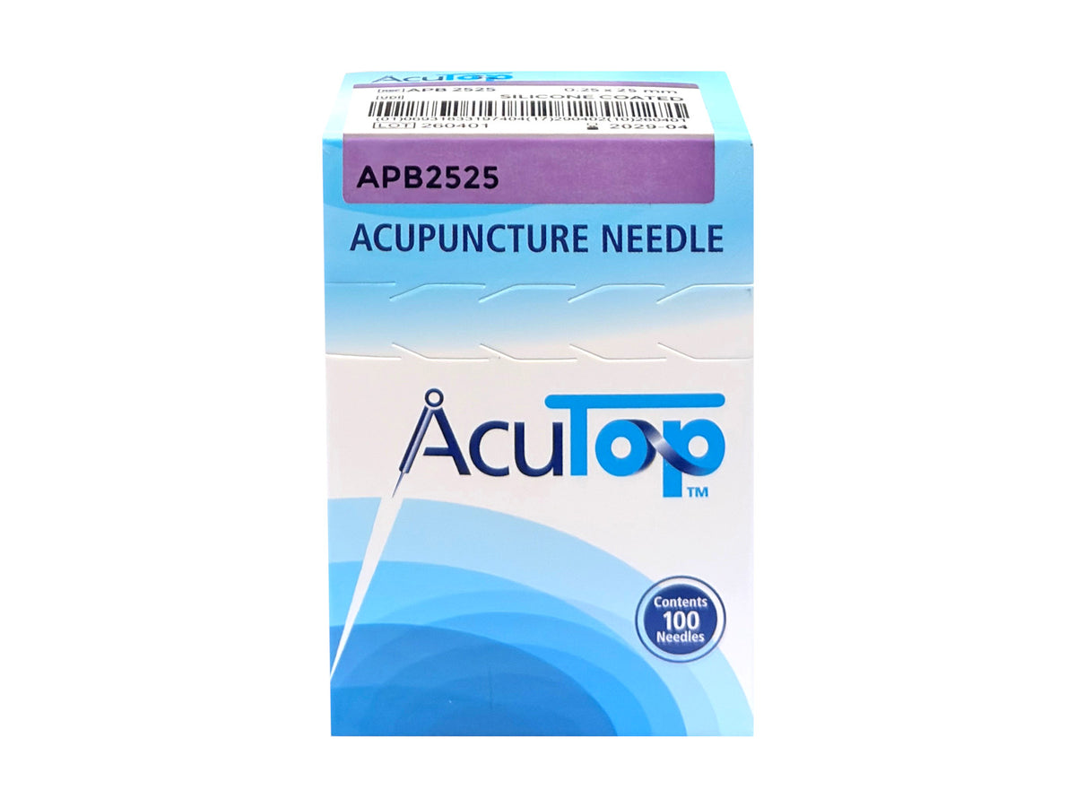 AcuTop Acupuncture Needle, Type APB, 0.25 x 25 mm, Box of 100