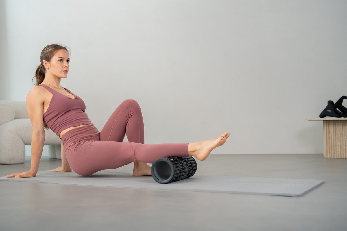 Rouleau de massage Airex Heartbeat noir, rouleau de fasciathérapie pour et la récupération musculaire