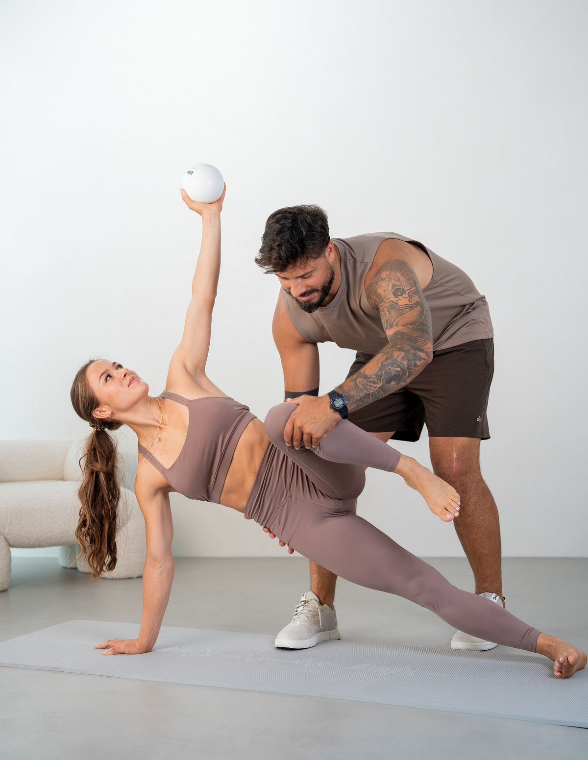 AIREX HEARTBEAT Pilates Toning Ball, weiss