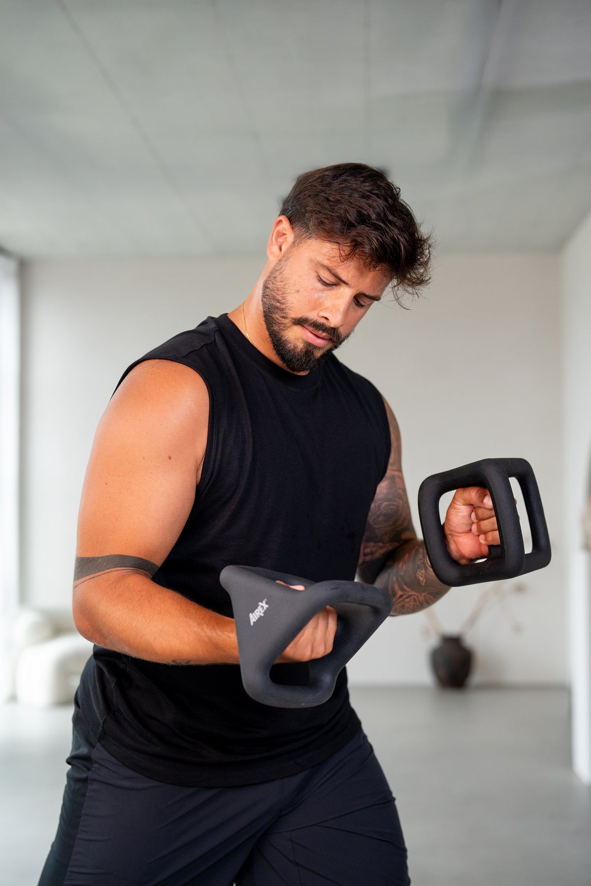 AIREX HEARTBEAT Push Up Bars, schwarz