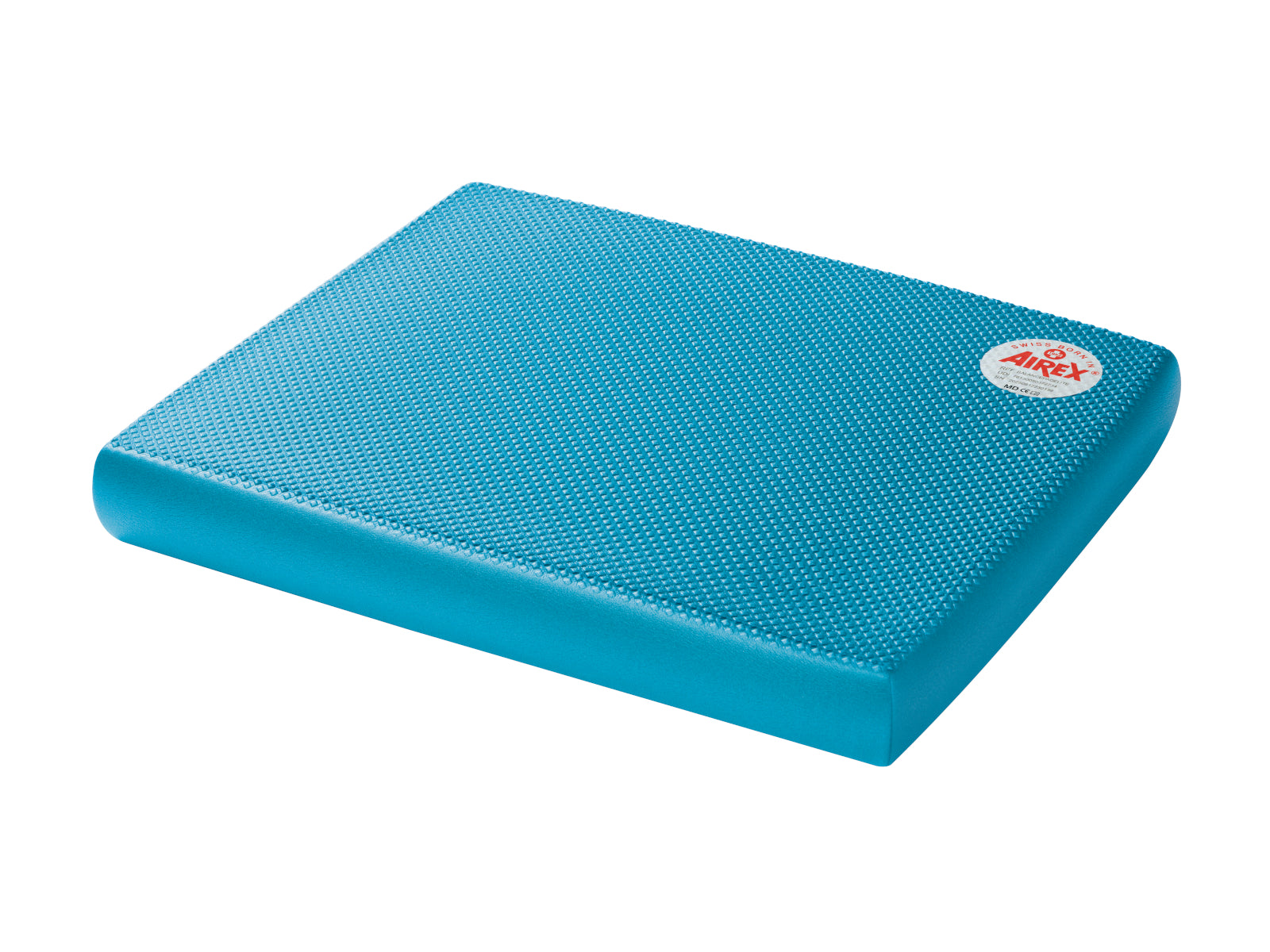 Airex Balance Pad Elite Blue, side view with waffle pattern, for Balance and coordination training