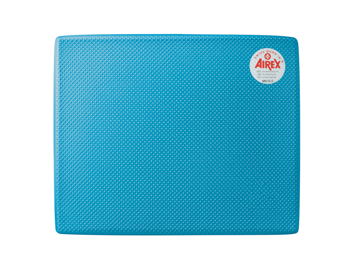 Airex Balance Pad Elite Blue, top view with waffle pattern, for Balance and coordination training