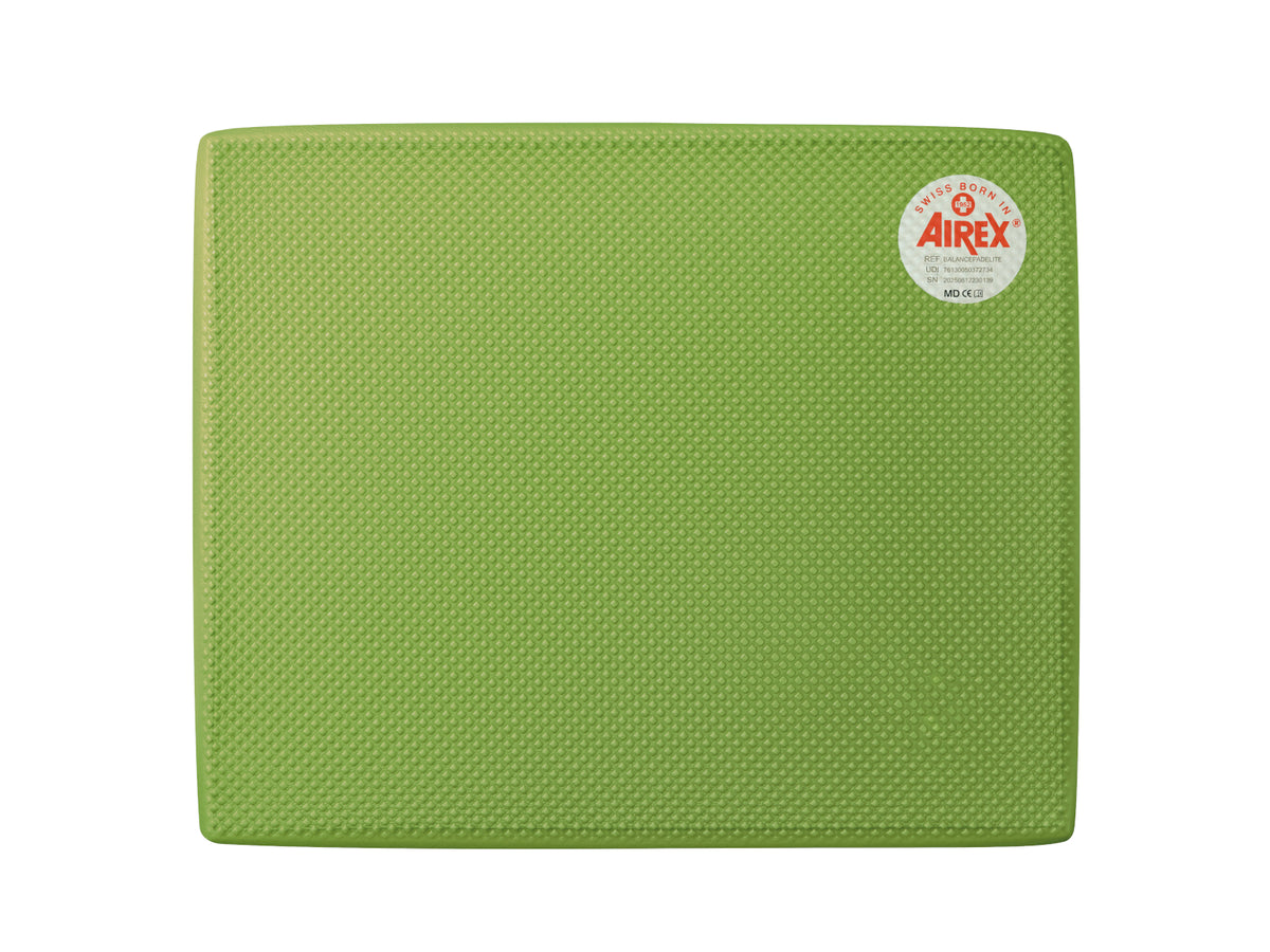 Airex Balance Pad Elite Kiwi, top view with waffle pattern, for Balance and coordination training