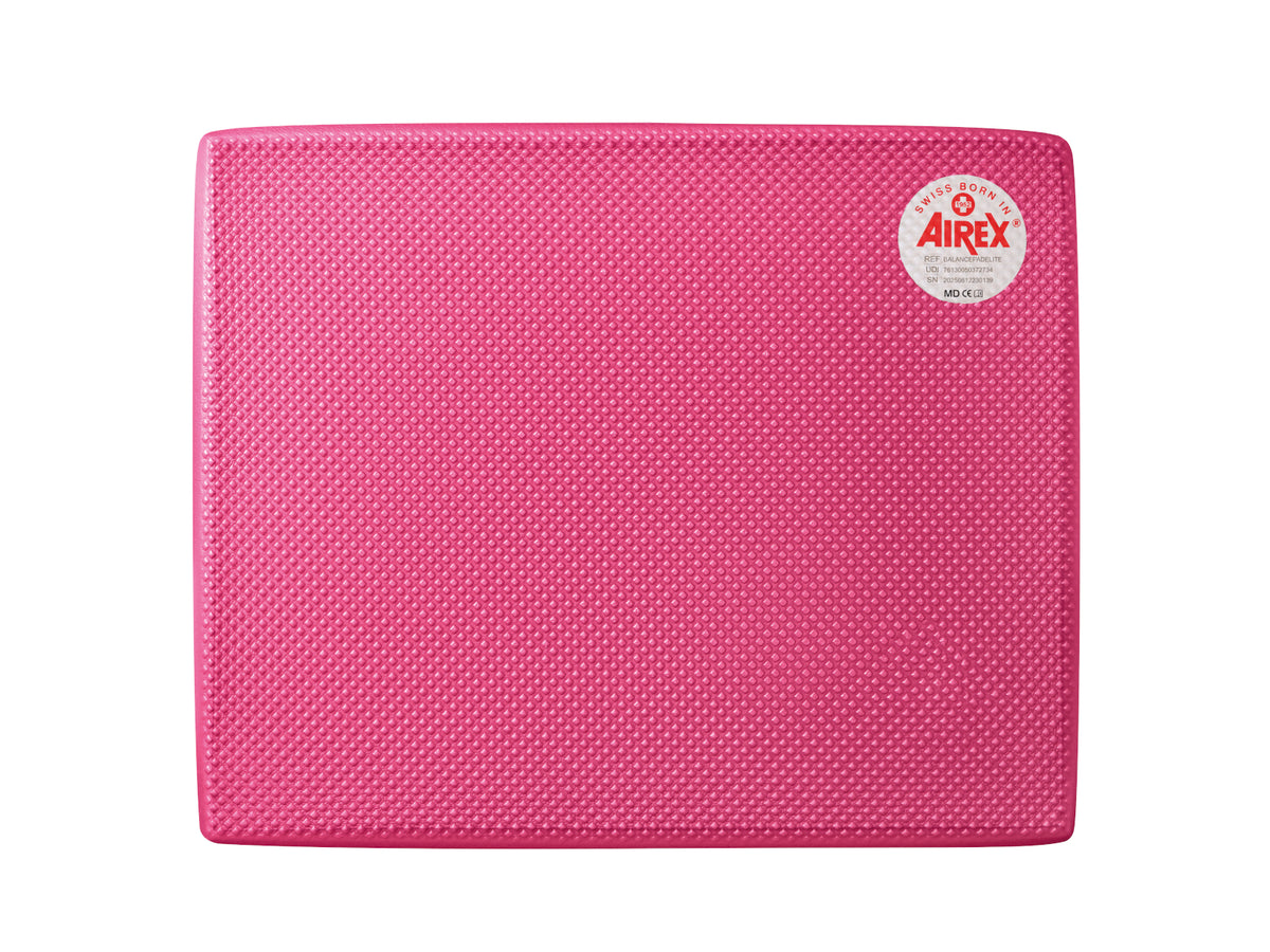 Airex Balance-pad Elite pink, Draufsicht mit Waffelstruktur, für Gleichgewichts- und Koordinationstraining