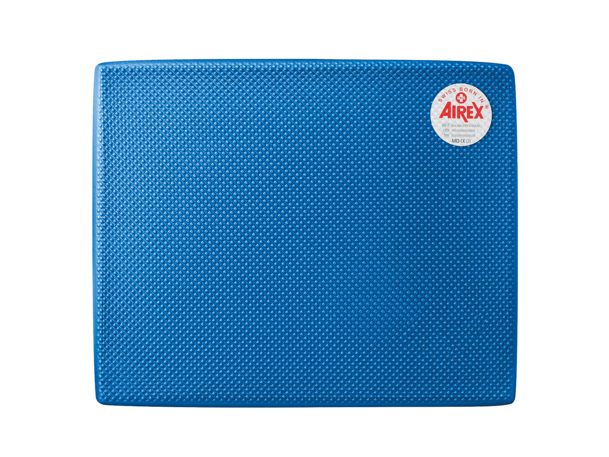 Airex Balance-pad Solid royal blue, Ansicht von oben mit genoppter Oberfläche, für Gleichgewichtstraining