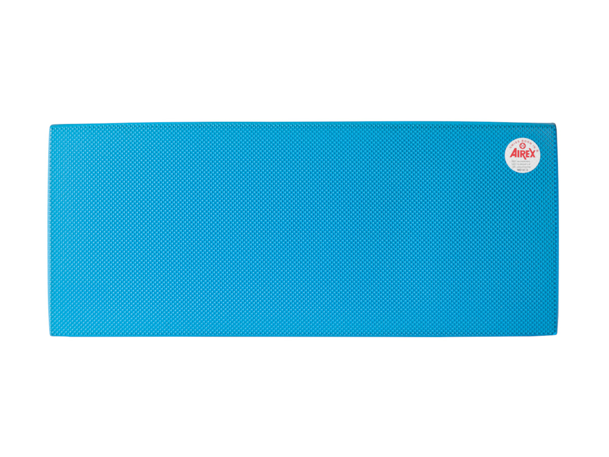 Airex Balance Pad XLarge Blue, top view of the textured surface, for Balance training and rehabilitation