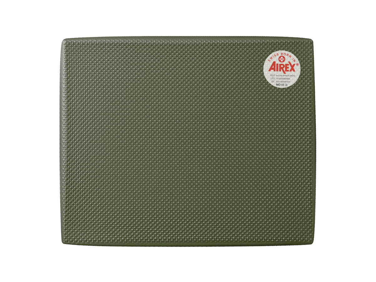 Airex Balance-pad Cloud olive, Draufsicht mit Waffelstruktur, für Gleichgewichtstraining in Reha und Fitness