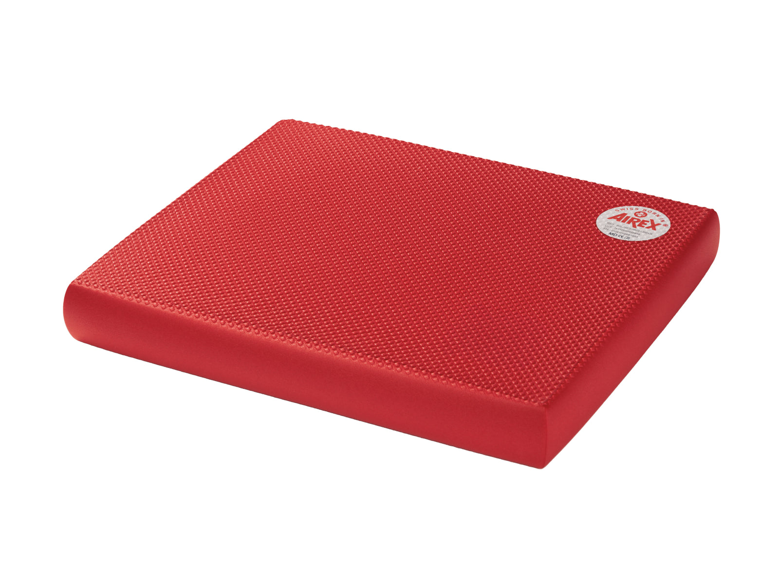 Airex Balance Pad Cloud Red, full view with non-slip waffle texture, for balance training