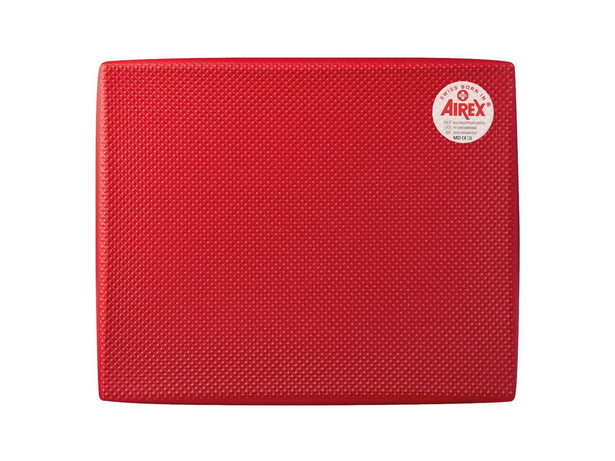 Airex Balance-pad Cloud rot, Draufsicht mit Waffelstruktur, für Gleichgewichtstraining in Rehabilitation und Physiotherapie
