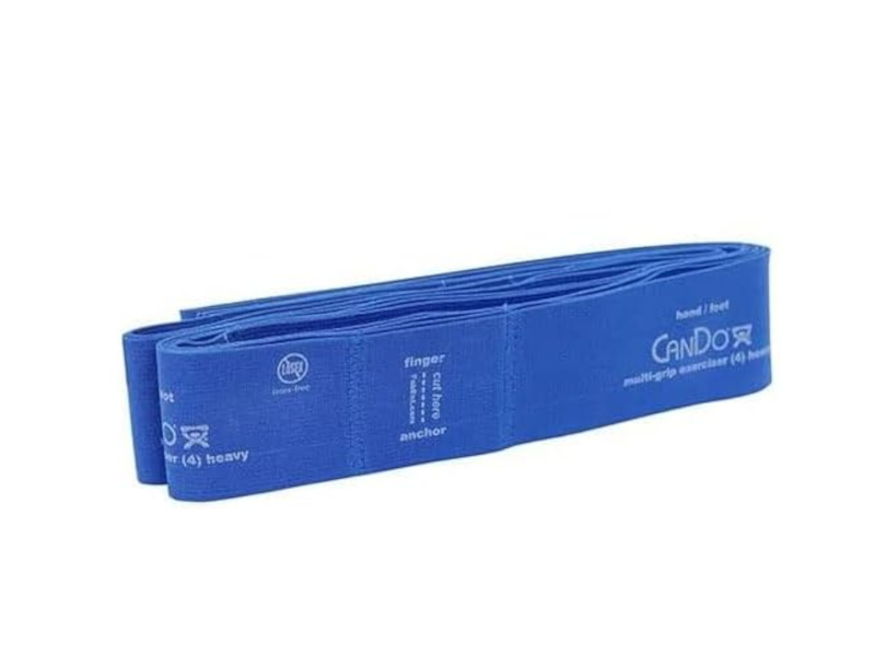 Bande de résistance CanDo Multi-Grip bleue, forte