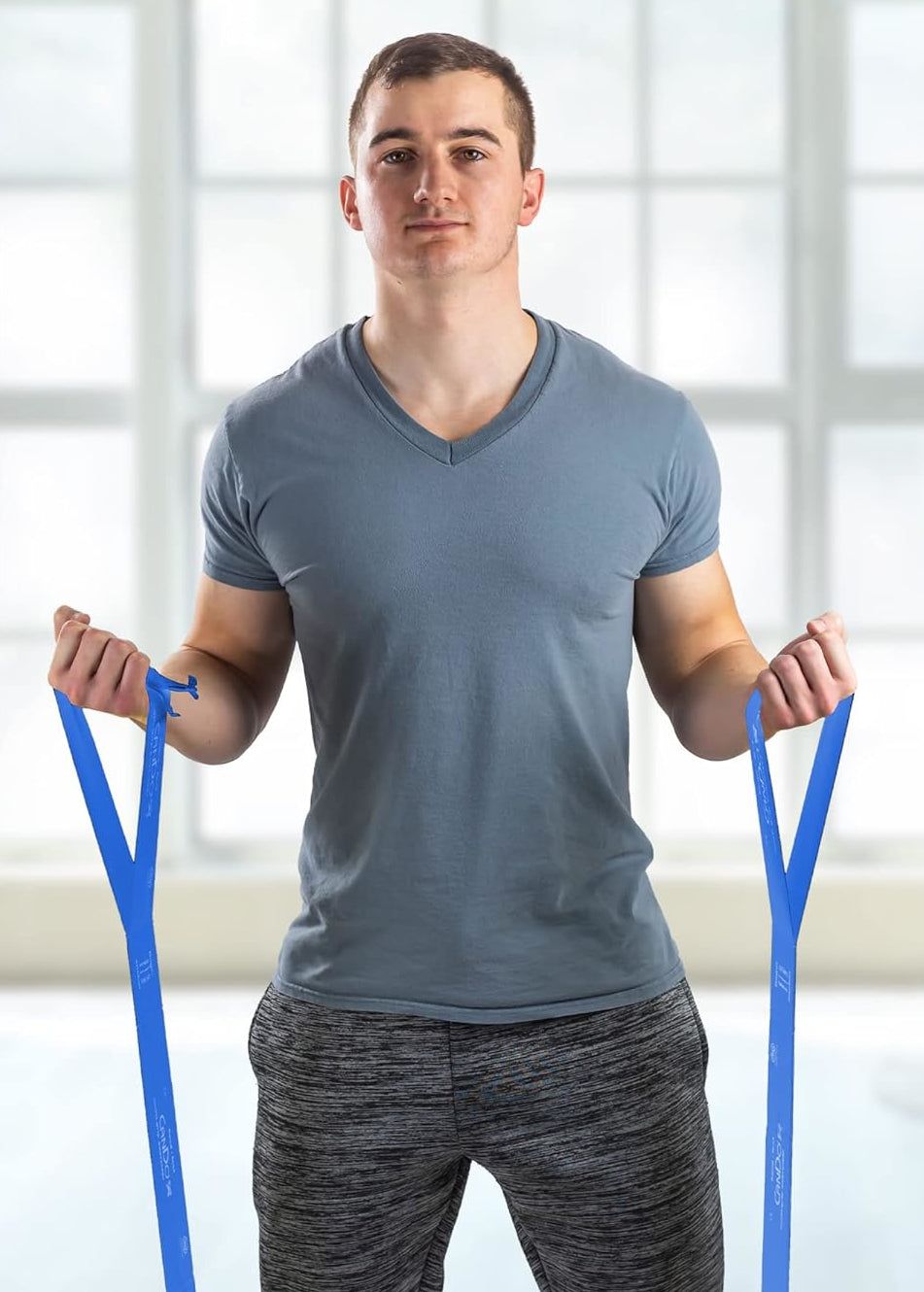 CanDo Multi-Grip resistance band blue, strong