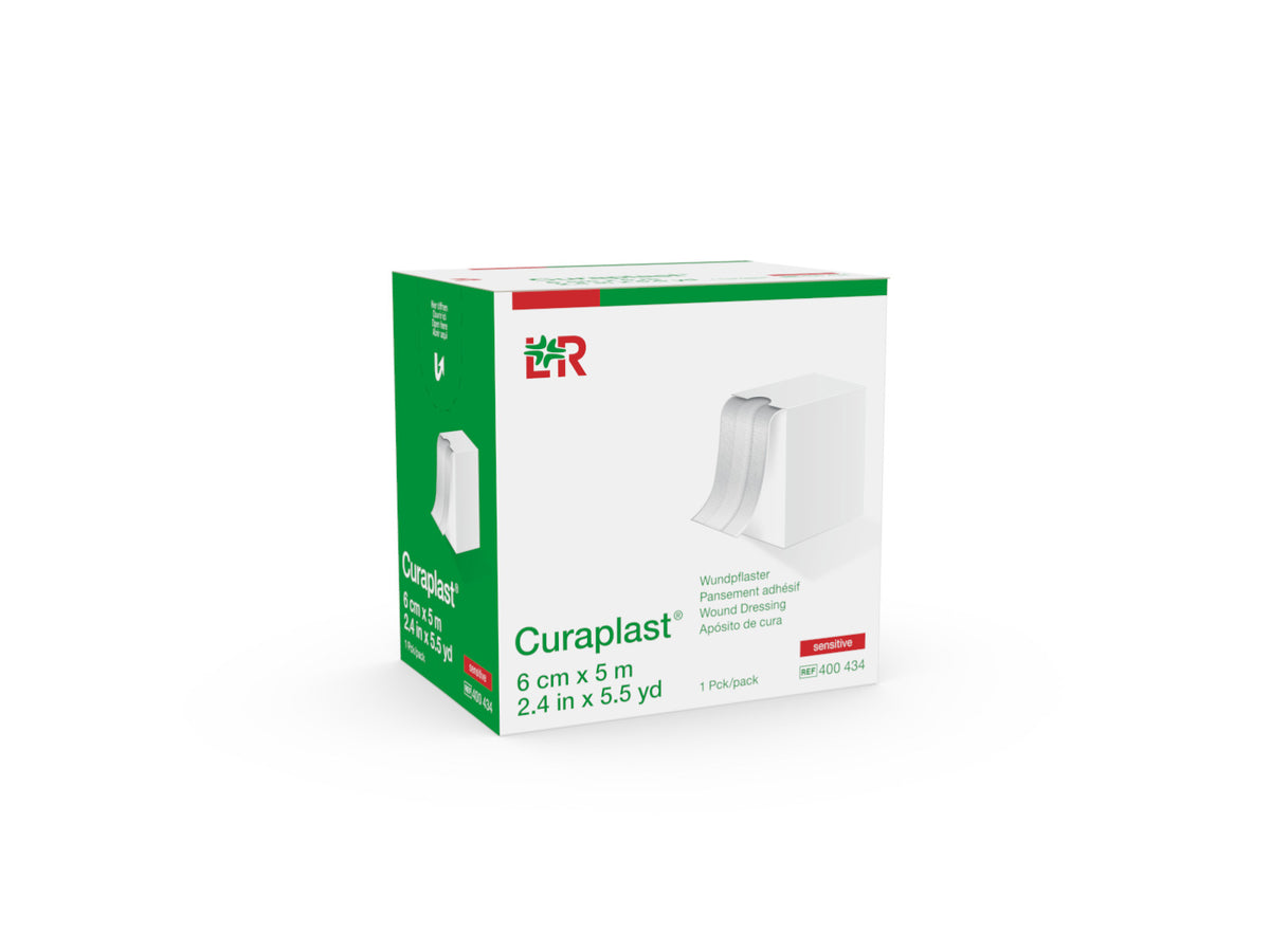 L&R Curaplast Sensitive Bandages, 6- cm , 5 m each
