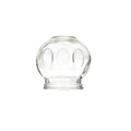 Premium Ribbed Fire Cupping Glass, XL, Ø 6.5 cm