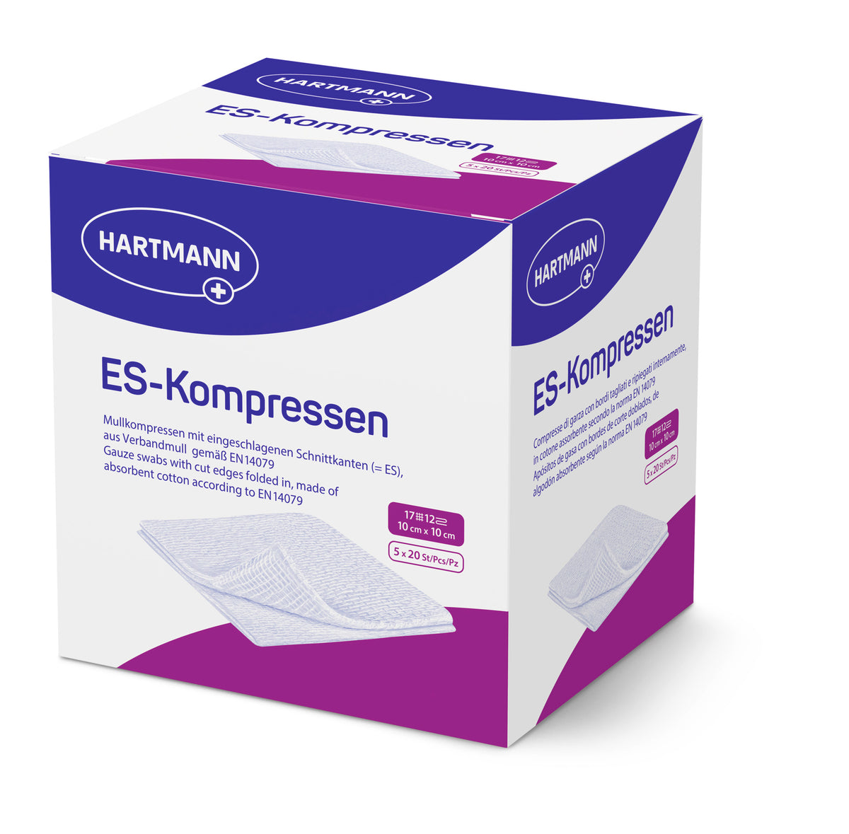 Hartmann ES folding compresses and longuettes 10 x 10 cm