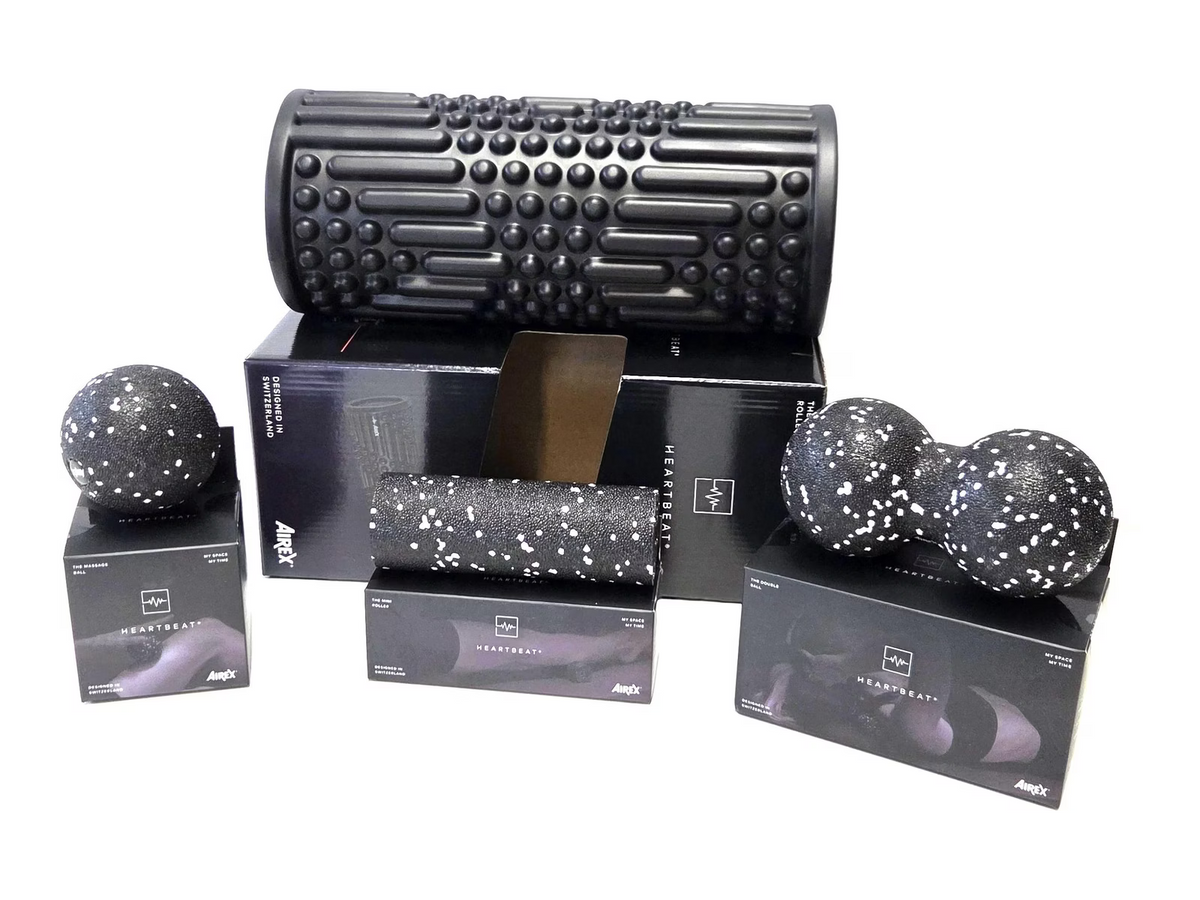 AIREX HEARTBEAT Faszien-Set schwarz-weiss