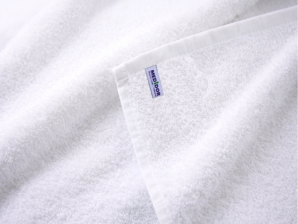 MEDiDOR Serviette éponge 70 x 200 cm, blanc