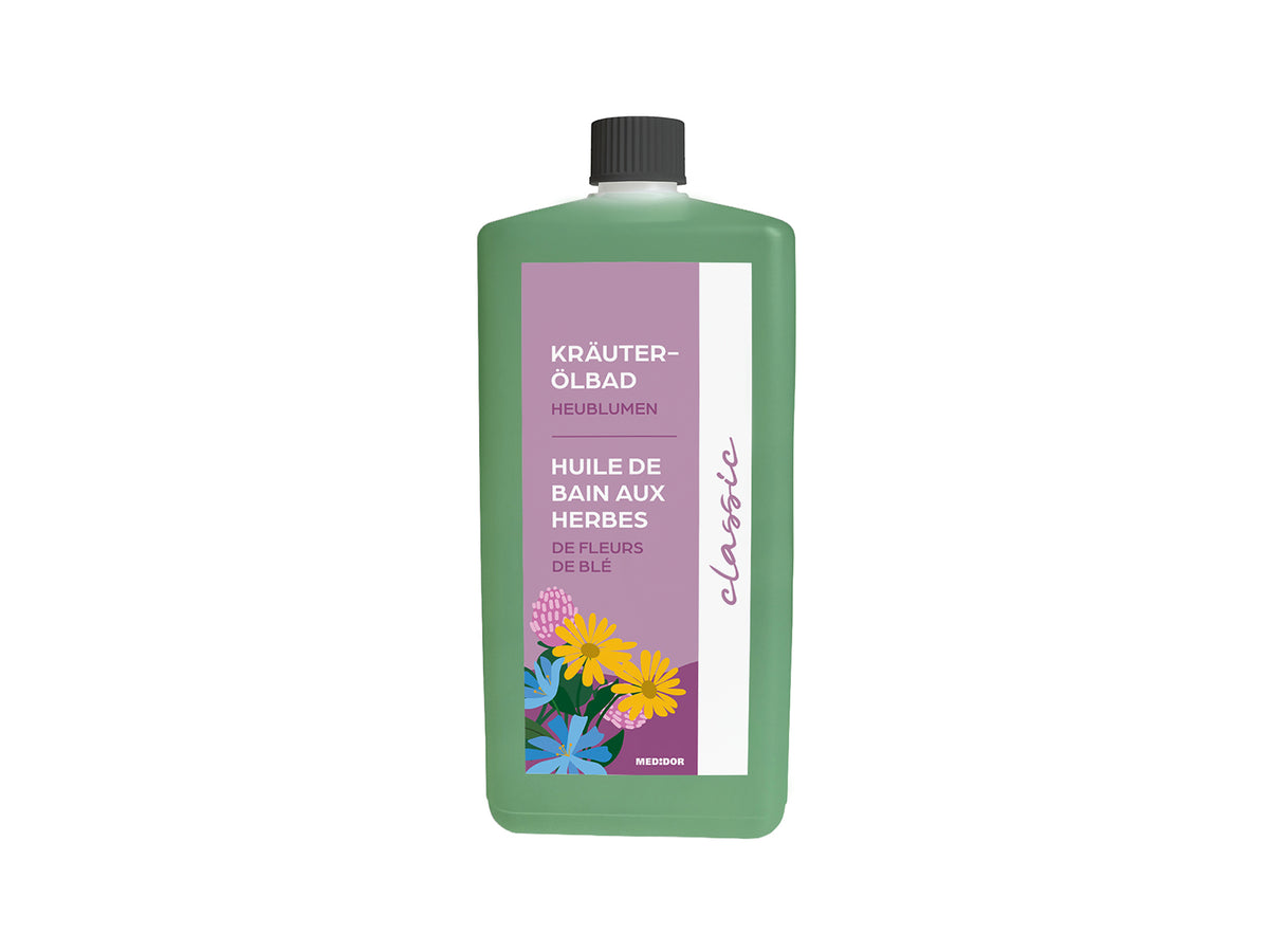MEDiDOR Herbal Bath Oil with Hay Flowers, 1 Liter