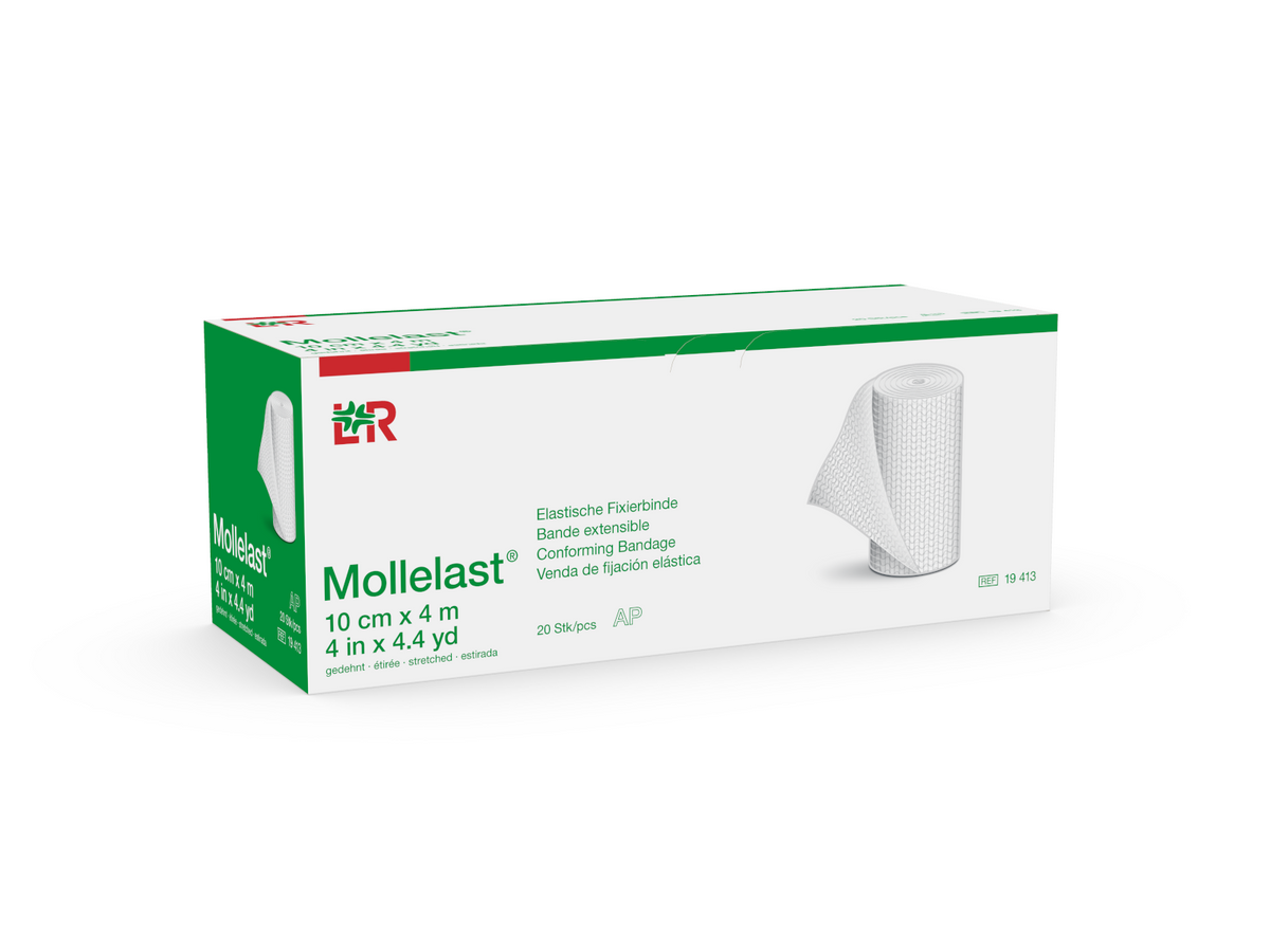 L&R Mollelast Bandage, 10 cm 4 m, 20 pieces