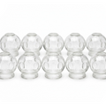 Premium Fire Cupping Glass Set, 10-piece, ribbed, M, Ø 4.5 cm