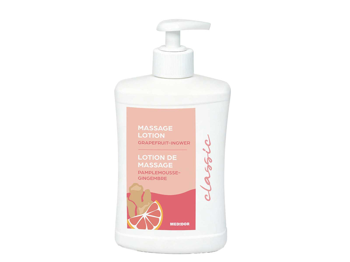 MEDiDOR Grapefruit-Ginger Massage Lotion, 500 ml with dispenser