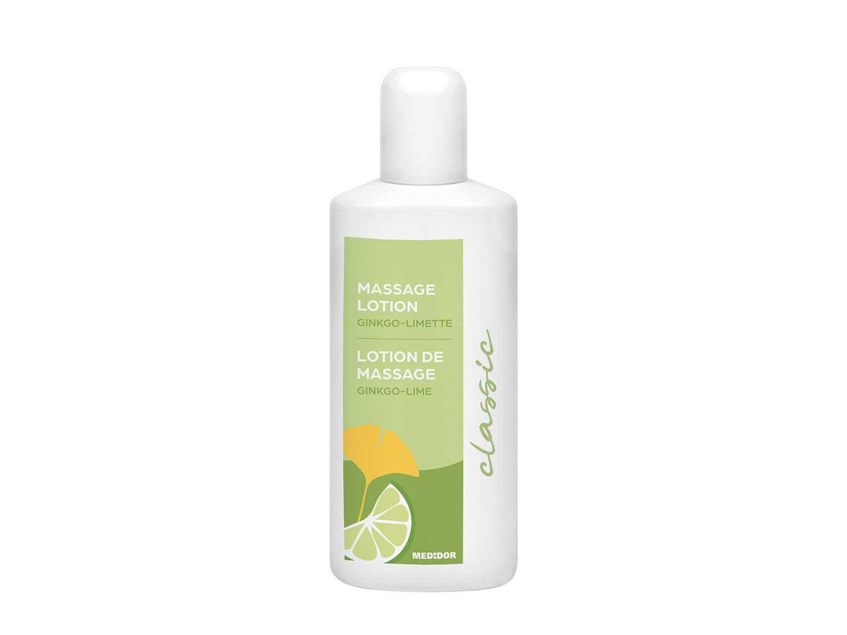 Lotion de massage MEDiDOR au ginkgo et à l'citron vert, 250 ml