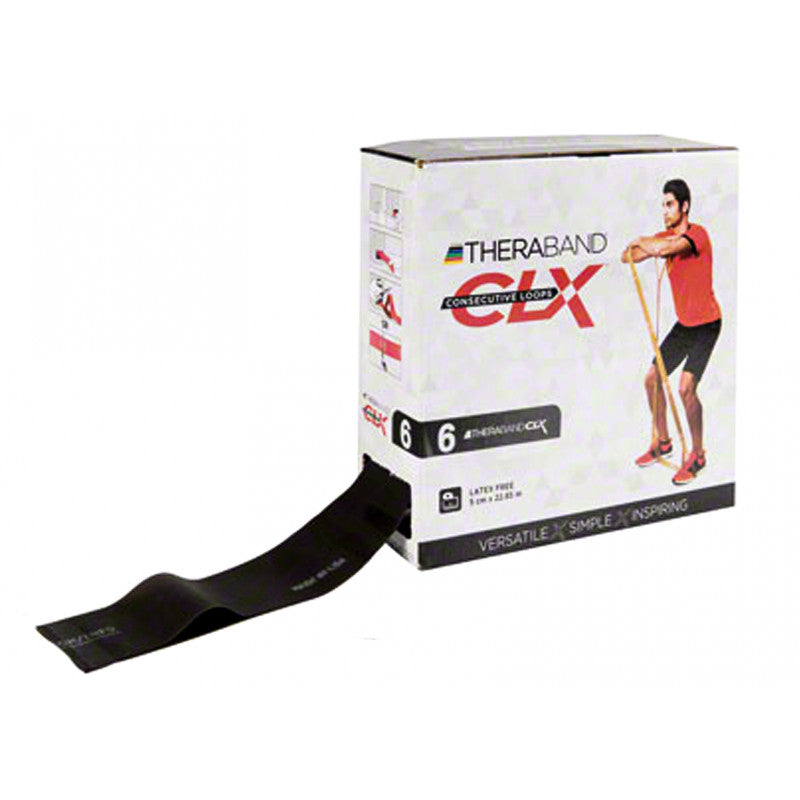 Thera-Band Fitnessband CLX schwarz, spezial stark, 22.85 m