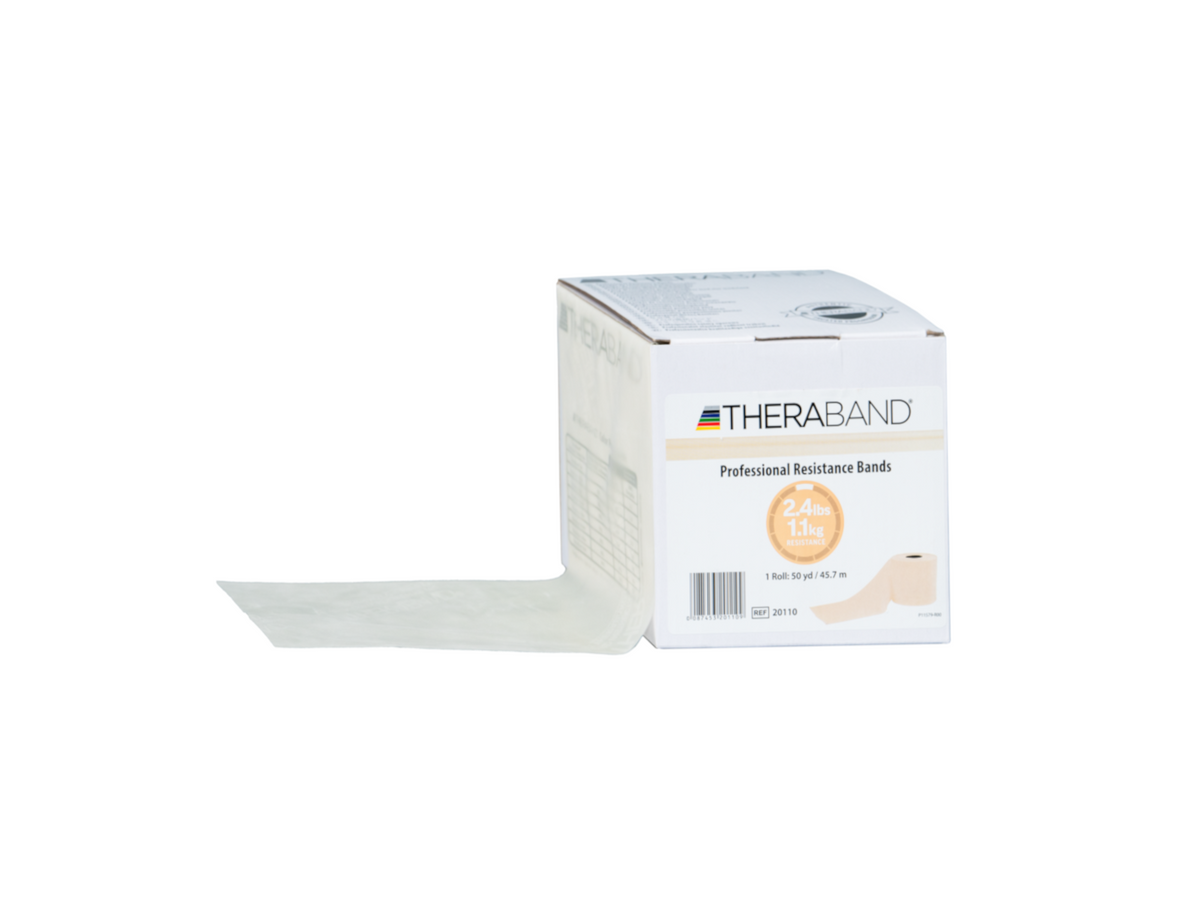 Bande d'entraînement Thera-Band, beige, résistance très légère, 12,7 cm x 45,7 m