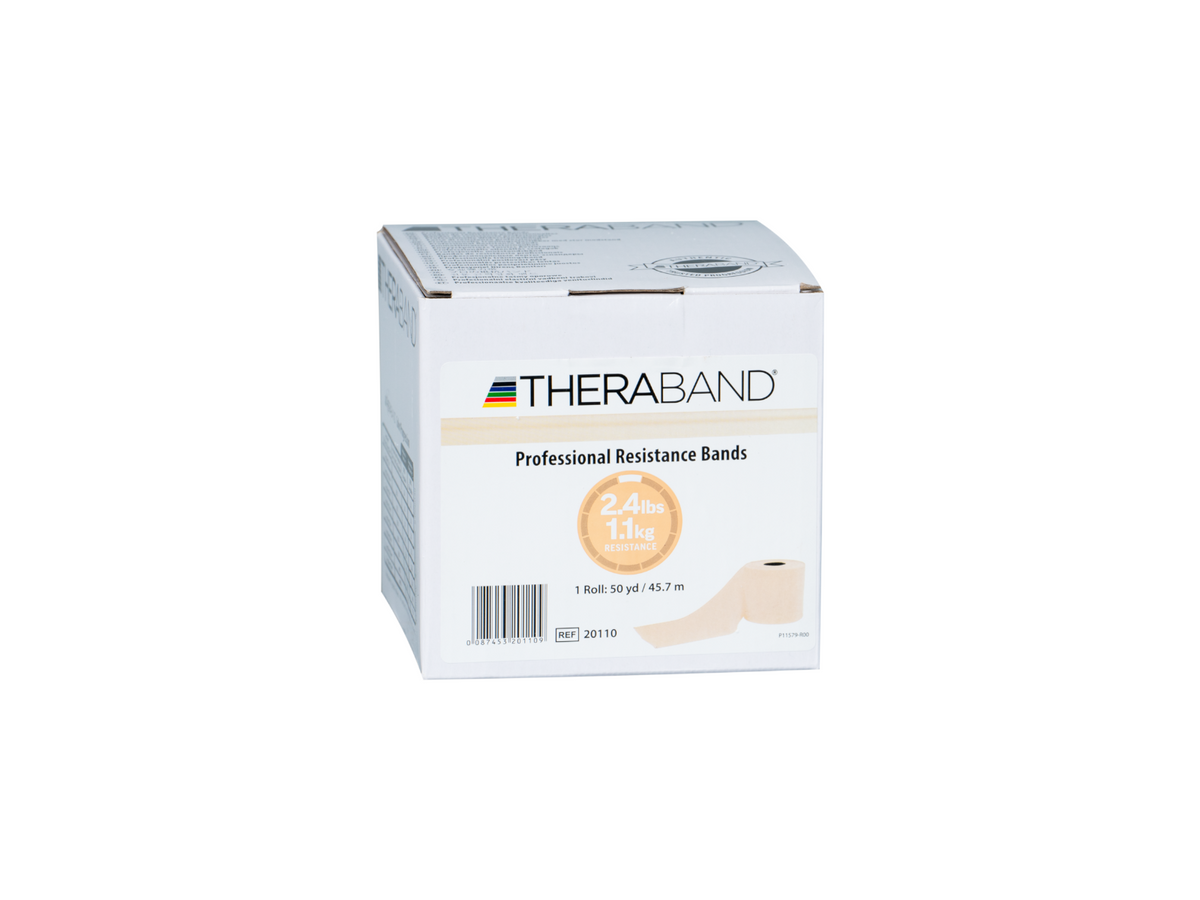 Bande d'entraînement Thera-Band, beige, résistance très légère, 12,7 cm x 45,7 m