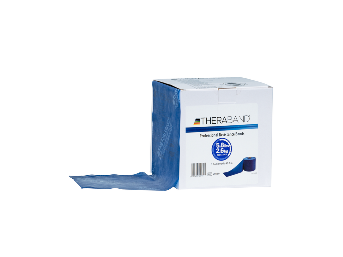 Bande d'entraînement Thera-Band, bleue, résistance très forte, 12,7 cm x 45,7 m