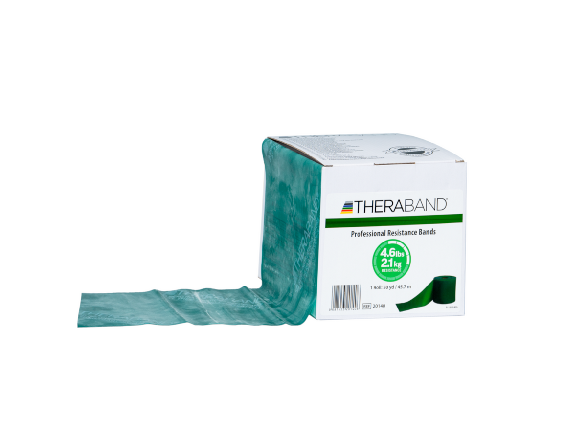 Bande d'entraînement Thera-Band, verte, résistance forte, 12,7 cm x 45,7 m