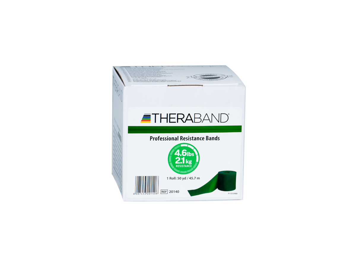 Bande d'entraînement Thera-Band, verte, résistance forte, 12,7 cm x 45,7 m