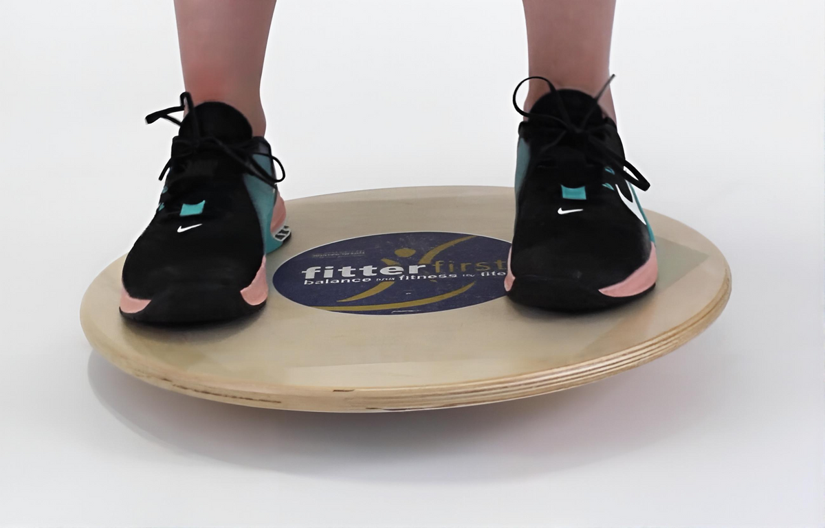FitterFirst Balance Board Therapie Kreisel Holz, 39 cm