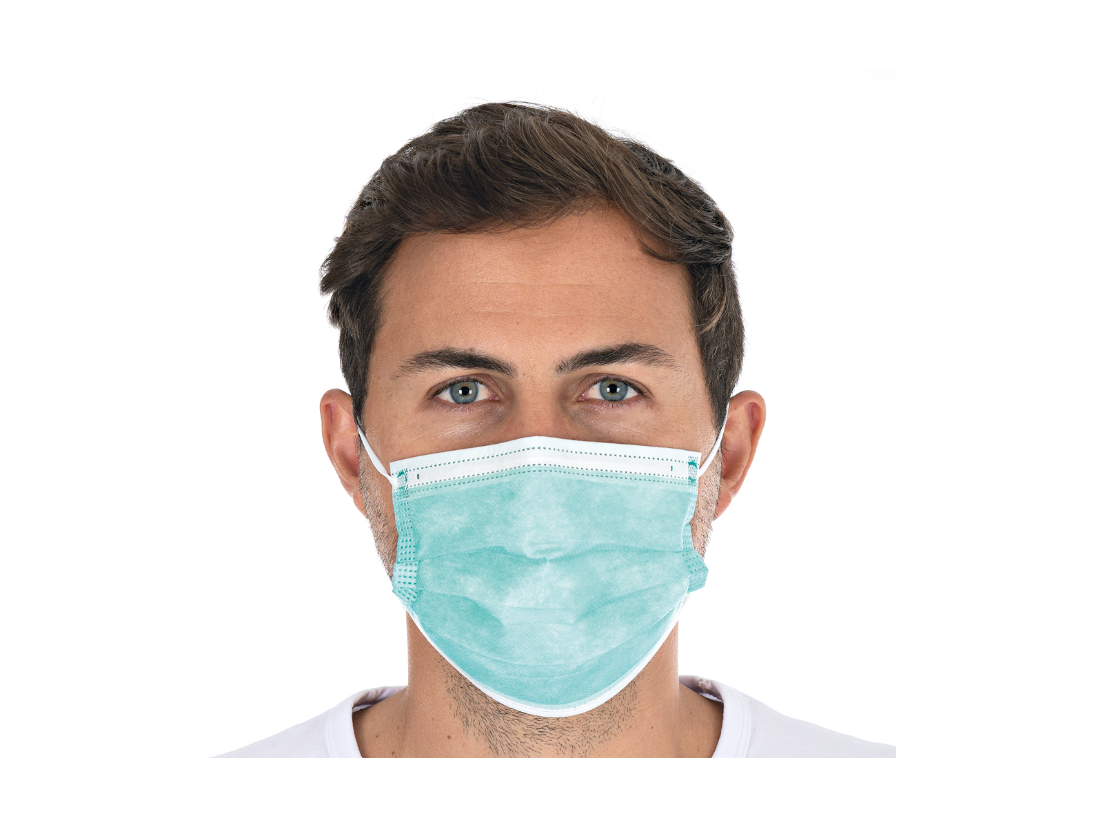 Hygostar OP-Maske Typ IIR grün, Anwendung am Gesicht mit Ohrschlaufen, für Praxis und Mund-Nasen-Schutz