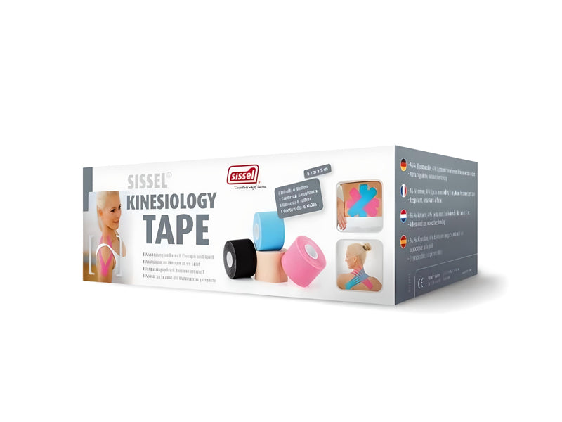 SISSEL Kinesiology Tape, black, 5 cm x 5 m, 6 pieces