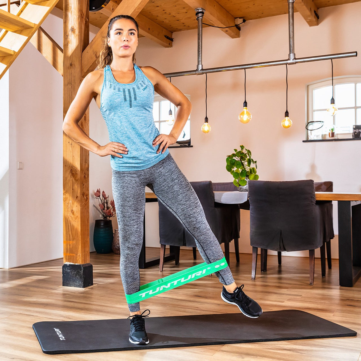Tunturi medium textile resistance band green