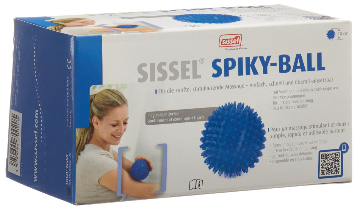 SISSEL Spiky-Ball bleu Ø 10 cm, 2 pièces